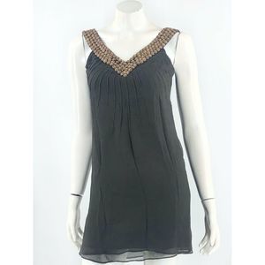 Adam Lippes Sleeveless Silk Dress Size 0 Brown